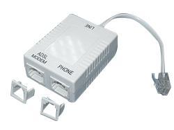 In-line DSL Filter Splitter 1 Male to 2 Female RJ45